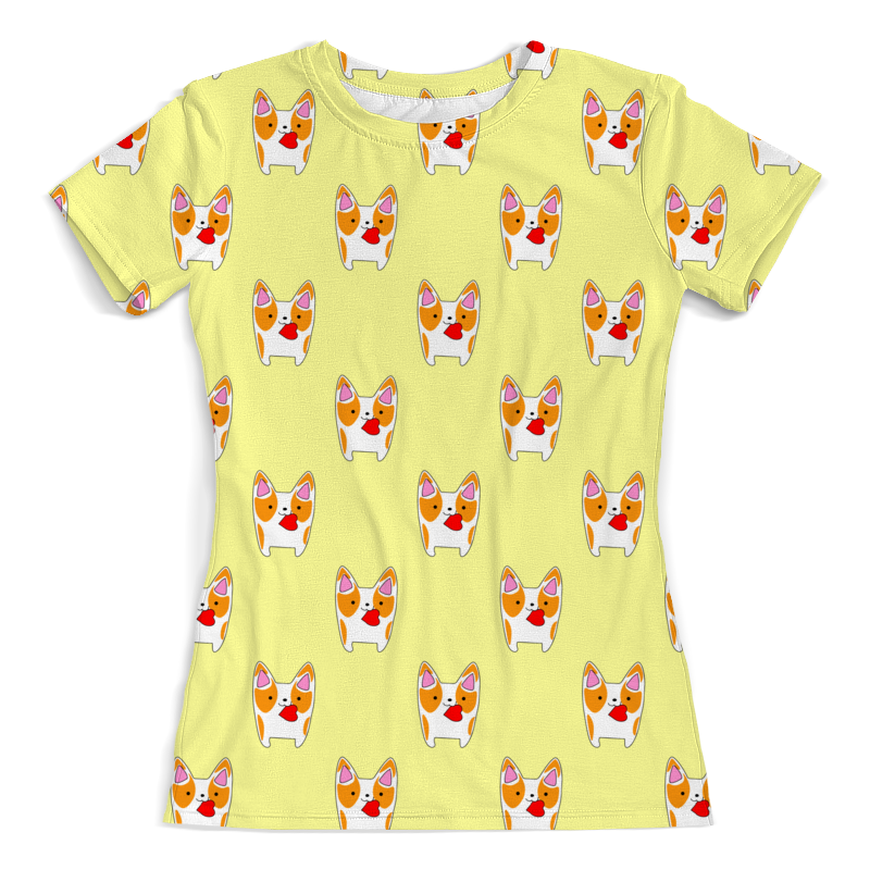 Printio Футболка с полной запечаткой (женская) Корги printio футболка с полной запечаткой женская крольчиха