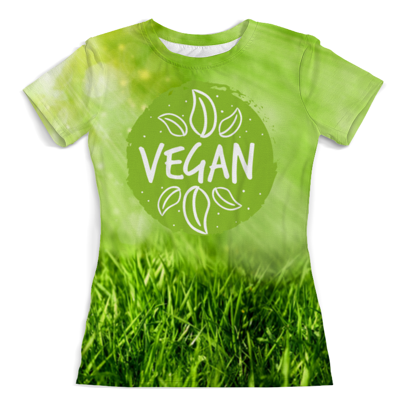 Printio Футболка с полной запечаткой (женская) Go vegan!