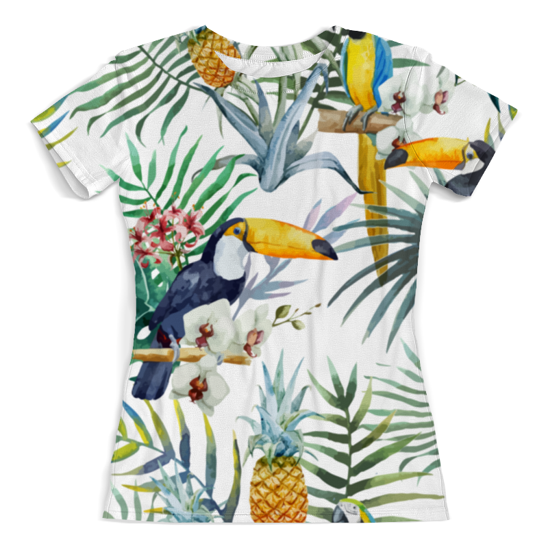 Printio Футболка с полной запечаткой (женская) Пеликан и ананасы printio футболка с полной запечаткой для девочек пеликан и ананасы