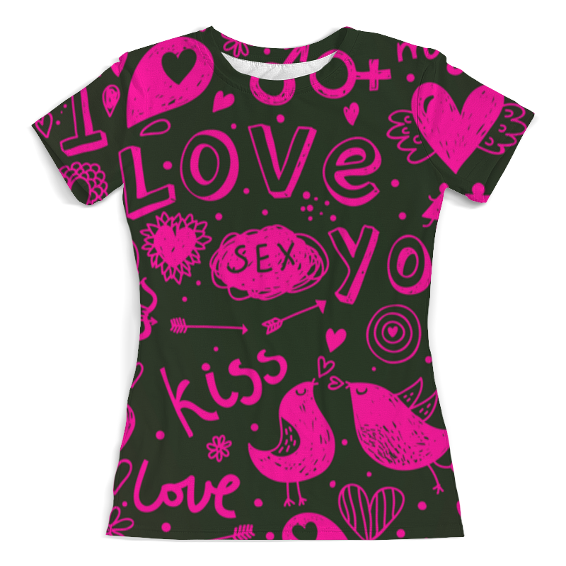 Printio Футболка с полной запечаткой (женская) Love kiss printio футболка с полной запечаткой для девочек love kiss