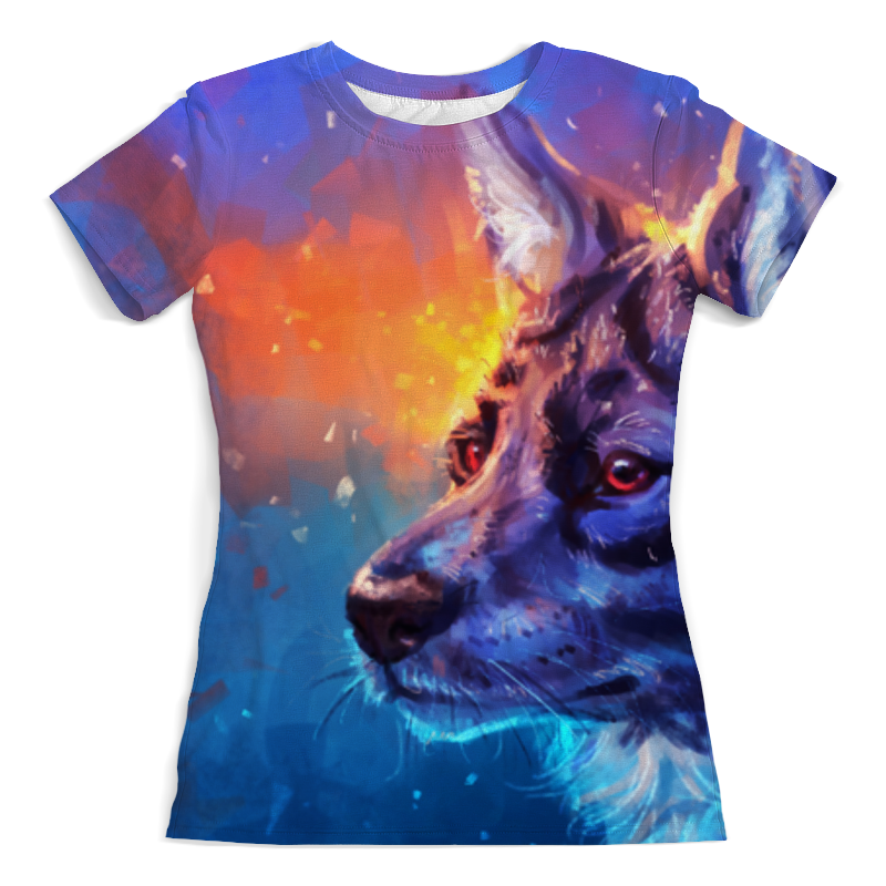 Printio Футболка с полной запечаткой (женская) Волк краски printio футболка с полной запечаткой мужская волк краски