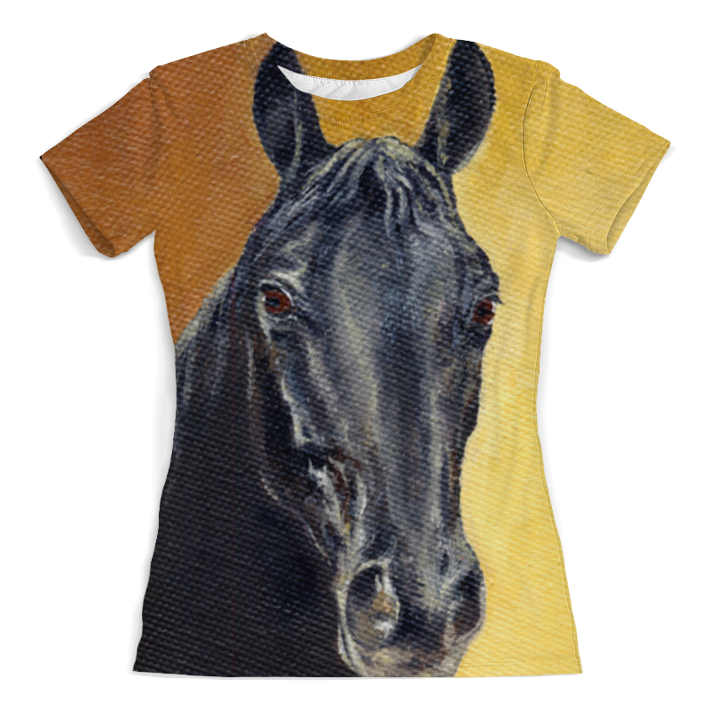 Printio Футболка с полной запечаткой (женская) Портрет лошади printio футболка с полной запечаткой мужская портрет лошади