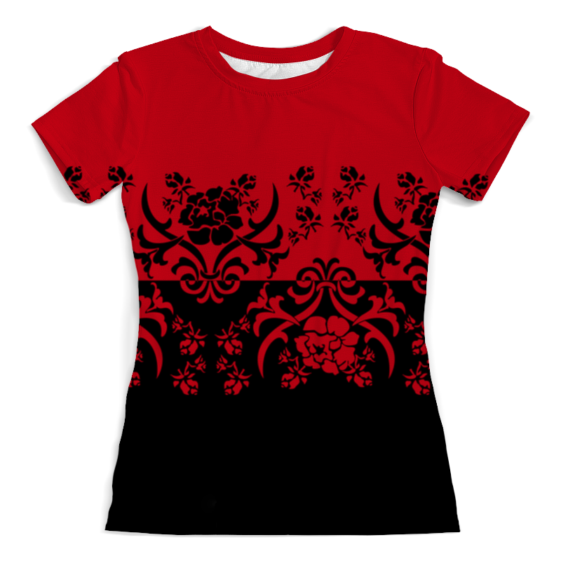 Printio Футболка с полной запечаткой (женская) Красно-черный printio футболка с полной запечаткой женская готическая лилия на красном фоне