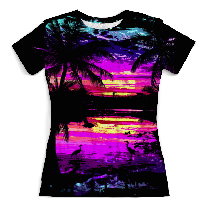 Printio Футболка с полной запечаткой (женская) Пляжный рай printio футболка с полной запечаткой женская сиреневый рай