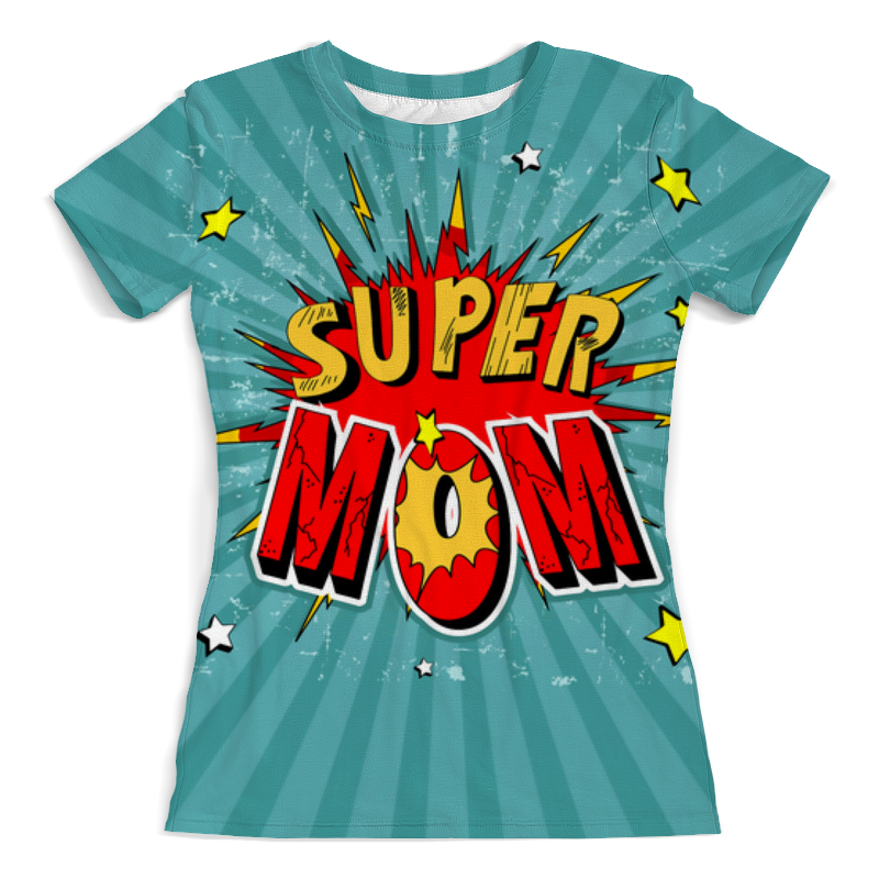 Printio Футболка с полной запечаткой (женская) Super мама printio футболка с полной запечаткой женская любимая мама