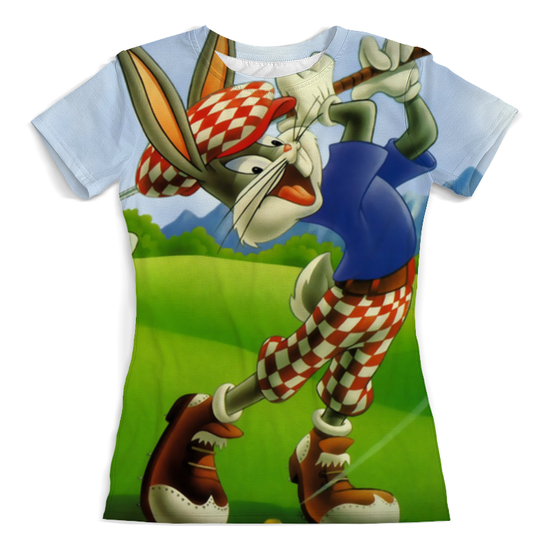 Printio Футболка с полной запечаткой (женская) Кролик гольфист (1)