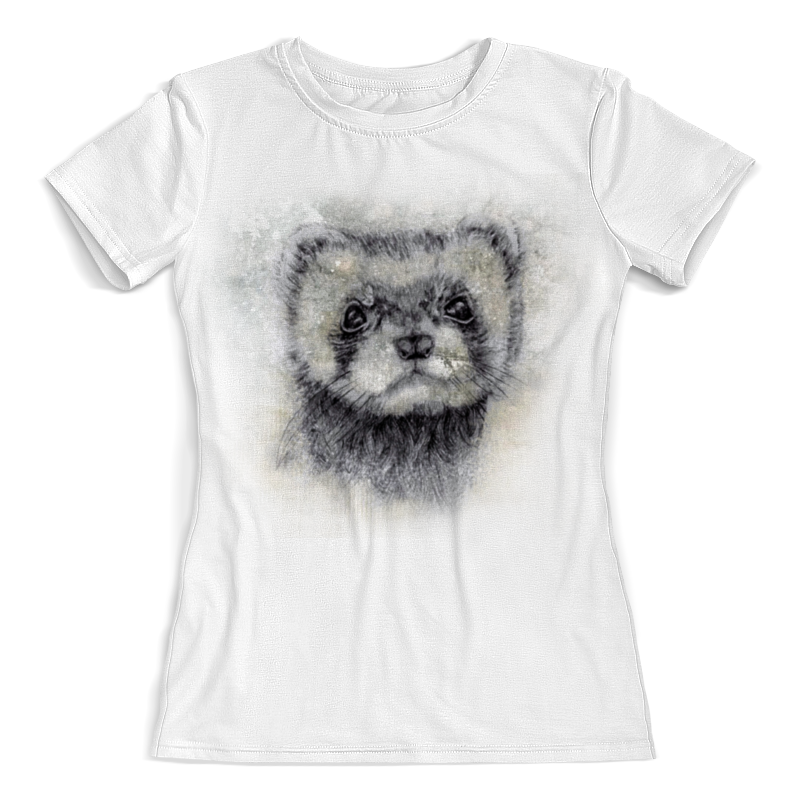 printio футболка с полной запечаткой мужская рисунок животного хорька Printio Футболка с полной запечаткой (женская) Рисунок животного хорька.