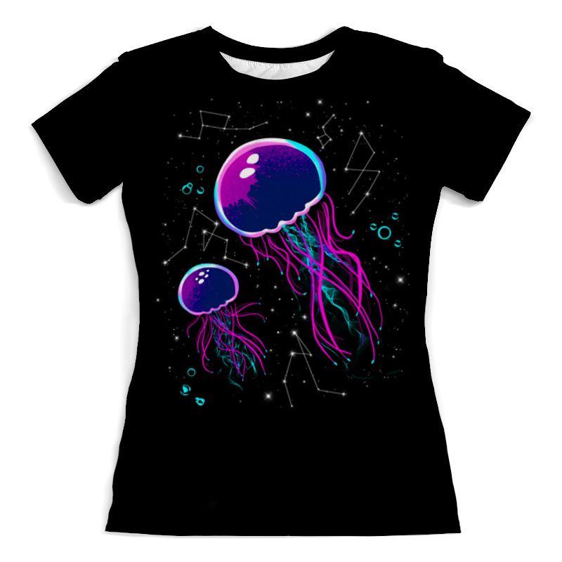 Printio Футболка с полной запечаткой (женская) Космические медузы
