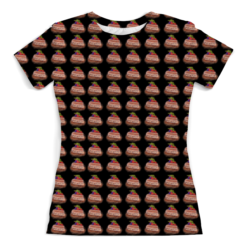 printio футболка с полной запечаткой женская лесные ягоды Printio Футболка с полной запечаткой (женская) порция торта