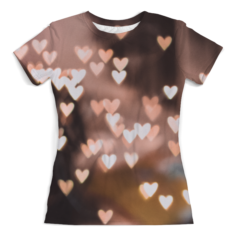 Printio Футболка с полной запечаткой (женская) Сердца printio футболка с полной запечаткой женская пульс женского сердца