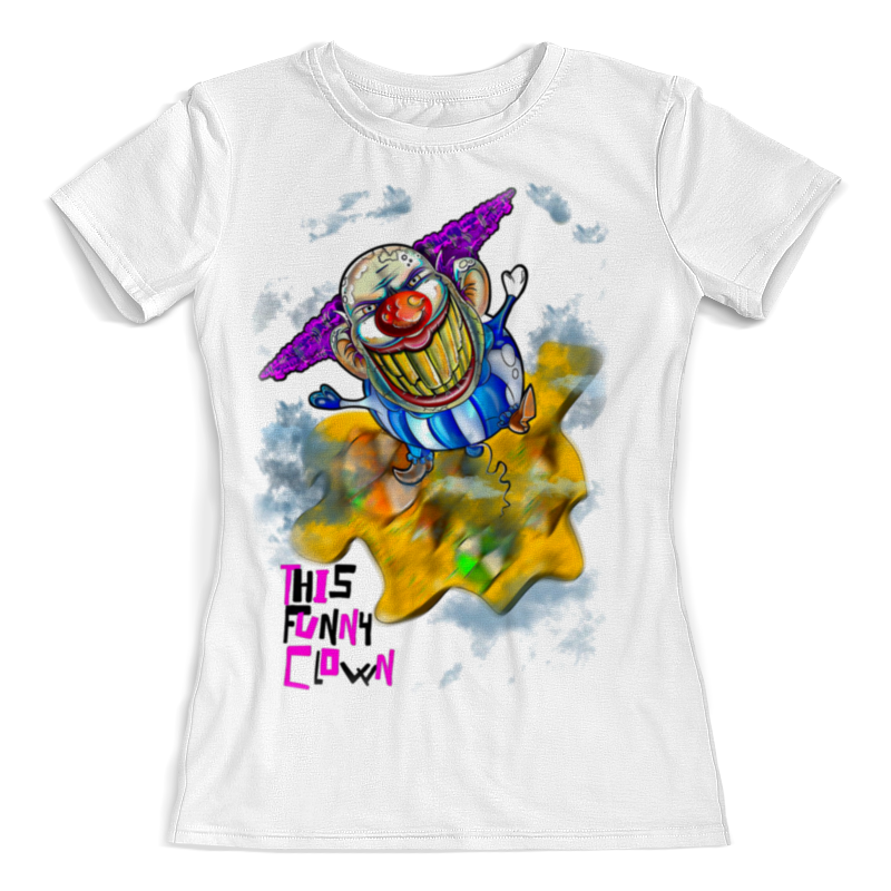 Printio Футболка с полной запечаткой (женская) Смешной клоун printio борцовка с полной запечаткой смешной клоун