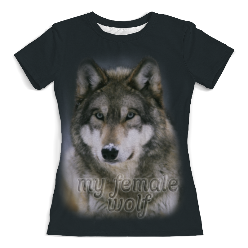 printio футболка с полной запечаткой женская волк полночь Printio Футболка с полной запечаткой (женская) Моя волчица