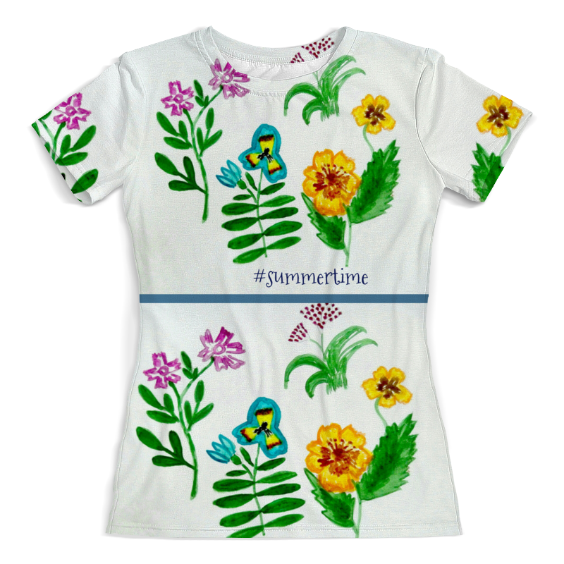Printio Футболка с полной запечаткой (женская) Футболка футболка полевые цветы