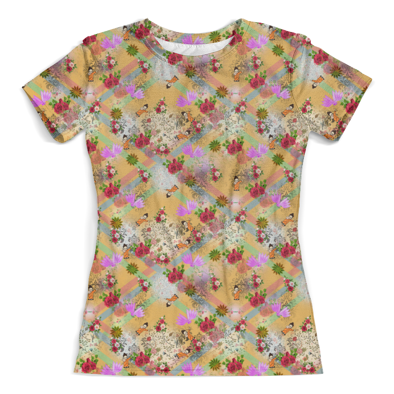 Printio Футболка с полной запечаткой (женская) Красочные цветочные композиции printio футболка с полной запечаткой женская красочные цветочные композиции
