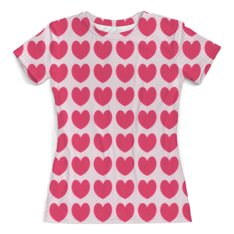 Printio Футболка с полной запечаткой (женская) Розовое сердце printio футболка с полной запечаткой женская розовое сердце