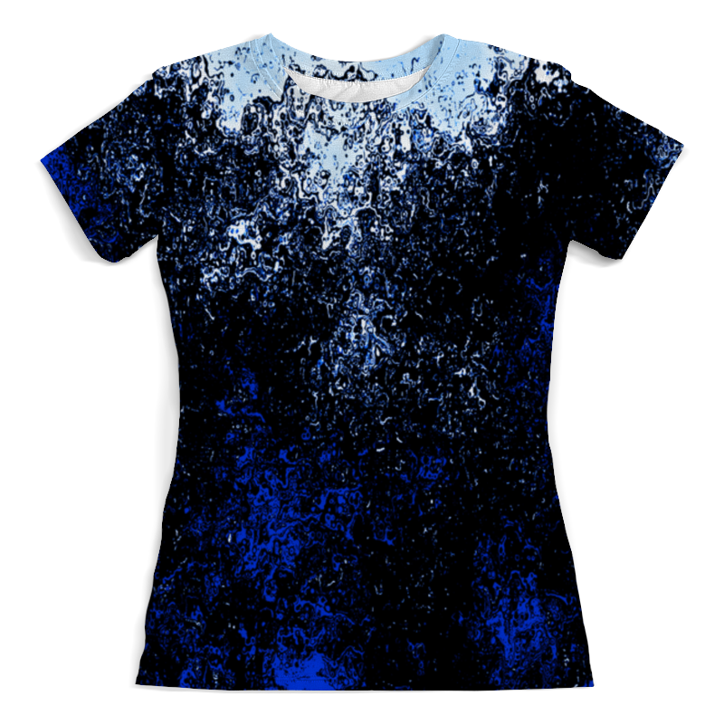 Printio Футболка с полной запечаткой (женская) Черно-синие брызги printio футболка с полной запечаткой женская брызги