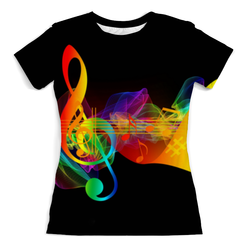 Printio Футболка с полной запечаткой (женская) Музыка в цветах радуги printio футболка с полной запечаткой женская музыка в цветах радуги