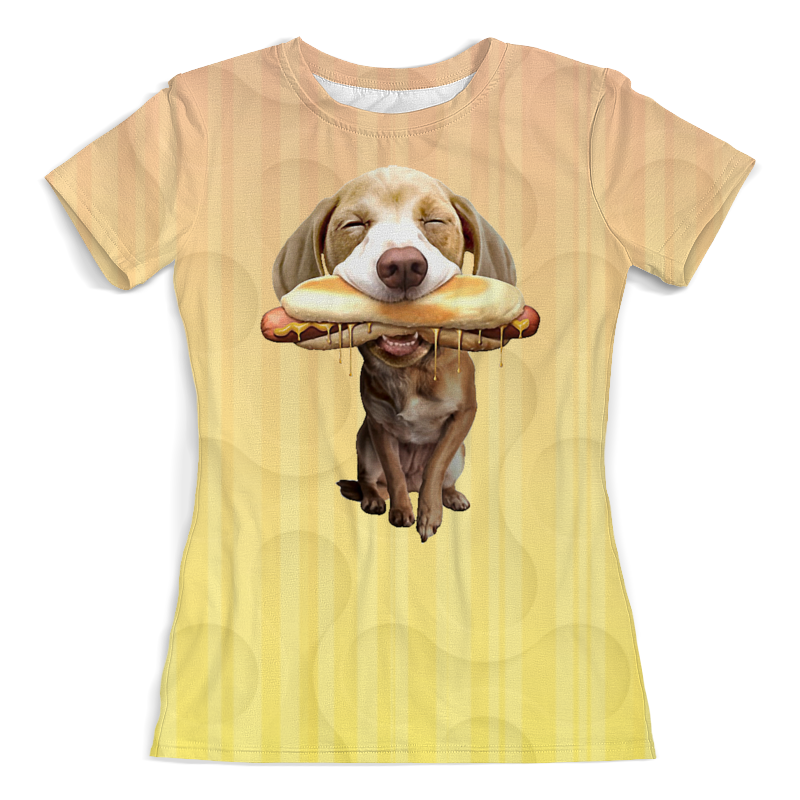 Printio Футболка с полной запечаткой (женская) Собачка с хотдогом printio футболка с полной запечаткой женская собачка с хотдогом