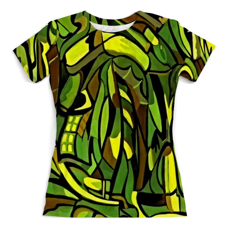 Printio Футболка с полной запечаткой (женская) Оттенки зеленого printio футболка с полной запечаткой женская оттенки неба
