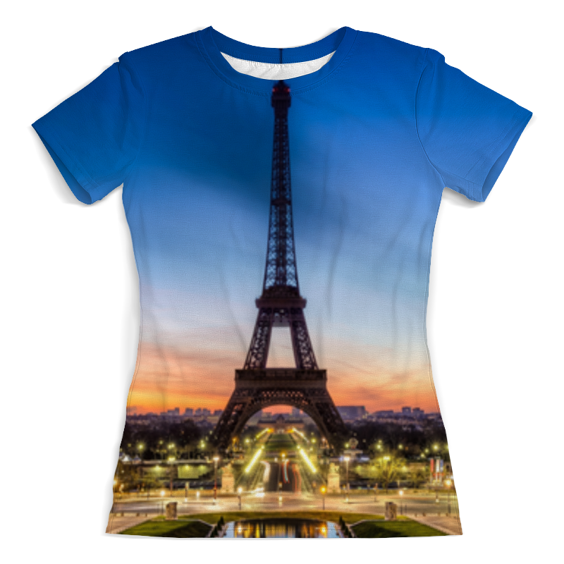 Printio Футболка с полной запечаткой (женская) Париж эйфелева башня