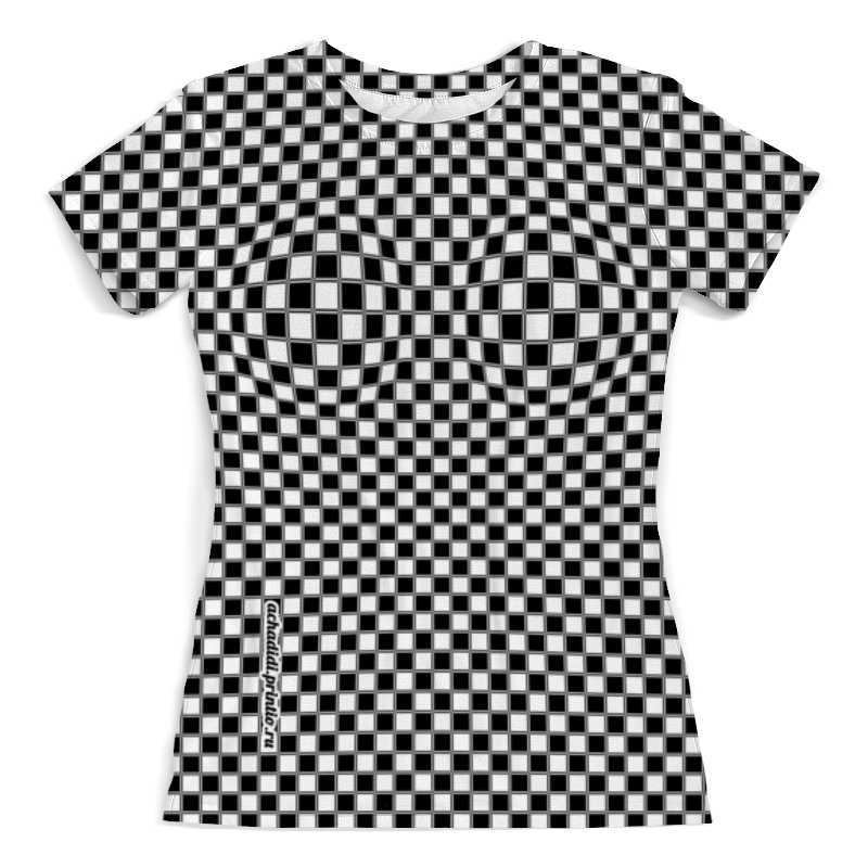 Printio Футболка с полной запечаткой (женская) Шахматки придают грудь объем printio футболка с полной запечаткой мужская оптическая иллюзия черно белая
