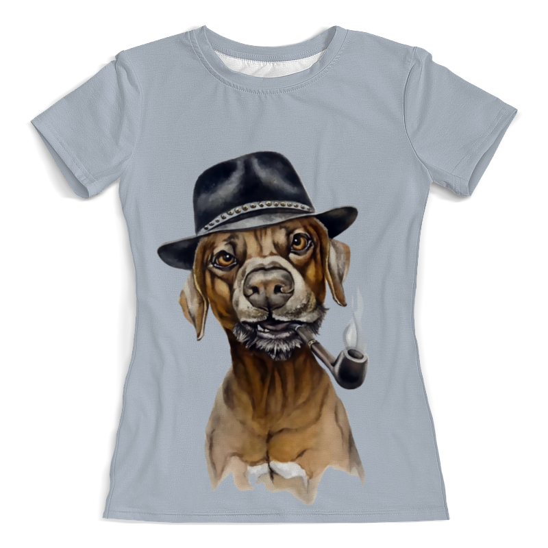 Printio Футболка с полной запечаткой (женская) Пес с трубкой printio футболка с полной запечаткой женская пес снупи
