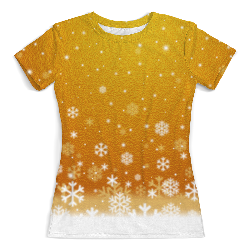 Printio Футболка с полной запечаткой (женская) Снежинки printio футболка с полной запечаткой женская красные снежинки