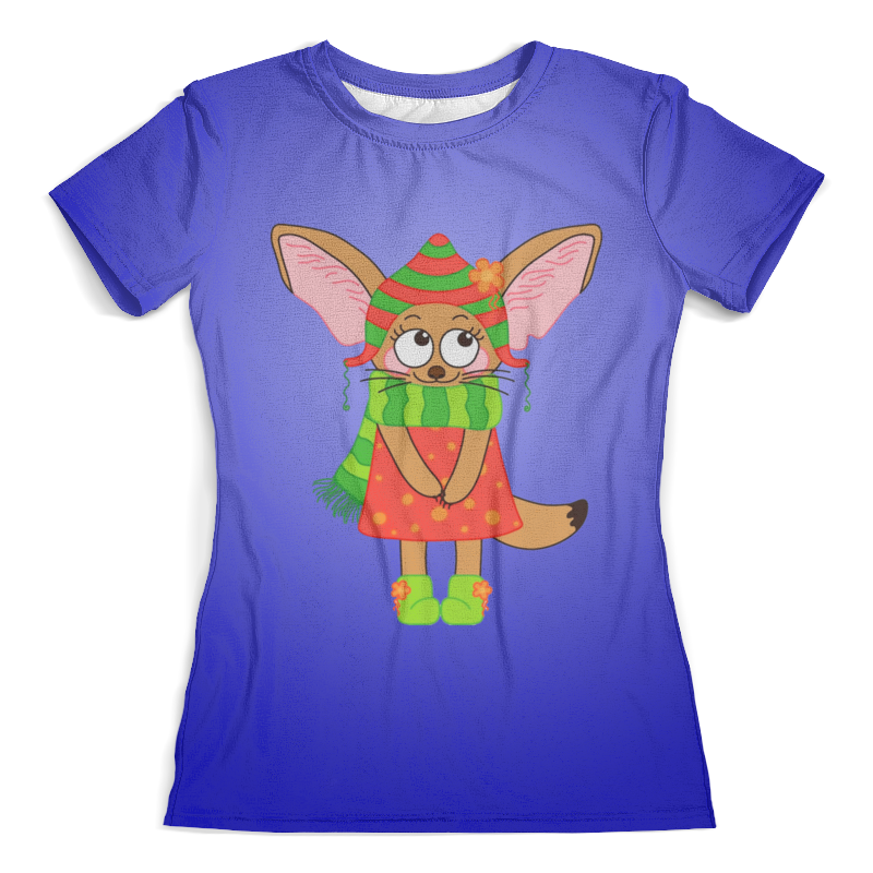 Printio Футболка с полной запечаткой (женская) Милый зверек