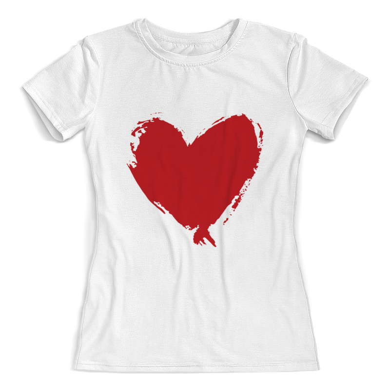 Printio Футболка с полной запечаткой (женская) Сердце printio футболка с полной запечаткой женская синее сердце