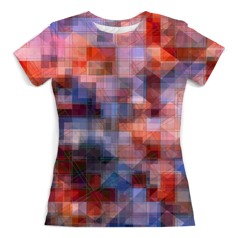 Printio Футболка с полной запечаткой (женская) Пиксель-арт. разноцветный паттерн
