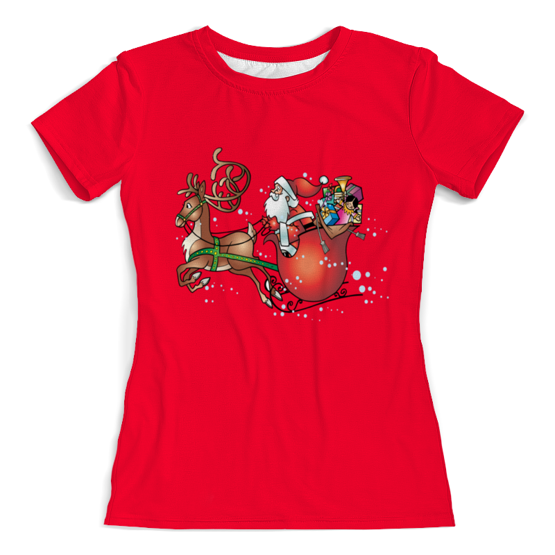 Printio Футболка с полной запечаткой (женская) Новогодние сани printio футболка с полной запечаткой женская новогодние украшения