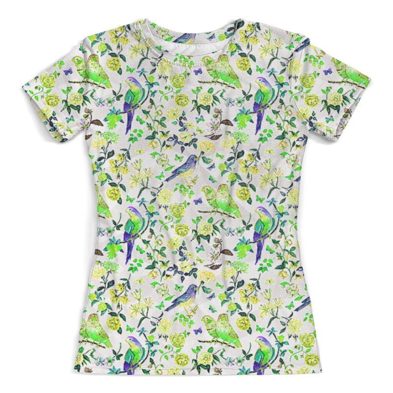 Printio Футболка с полной запечаткой (женская) Birds flowers design printio футболка с полной запечаткой женская birds flowers design