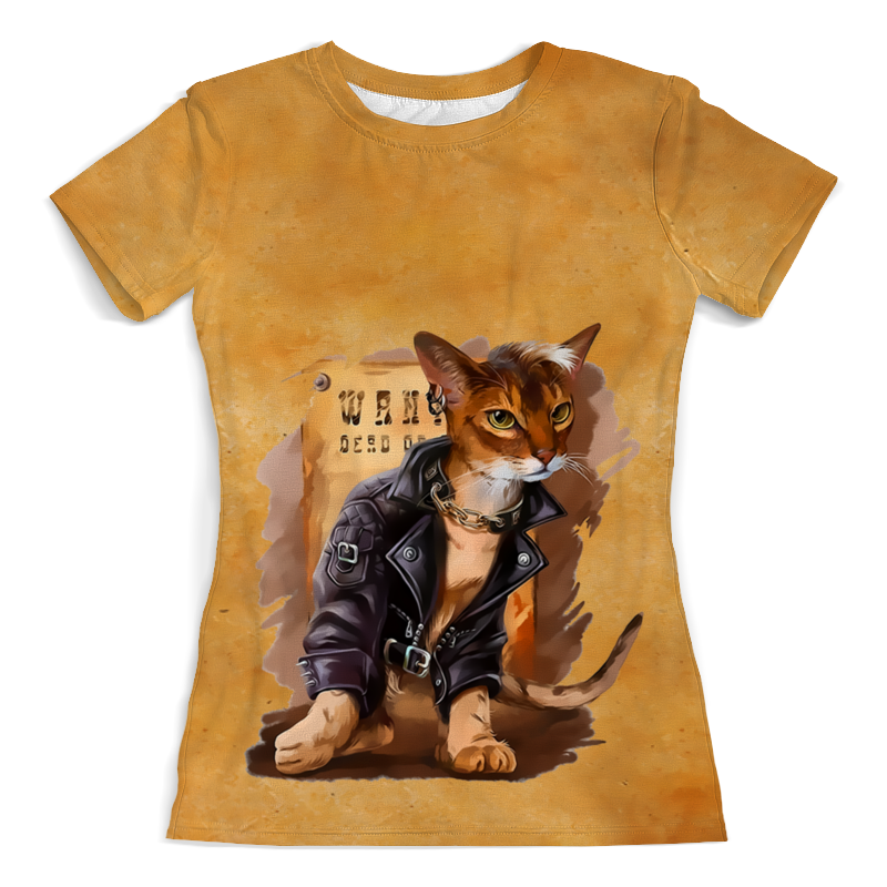 Printio Футболка с полной запечаткой (женская) Котик printio футболка с полной запечаткой женская котик с рыбками
