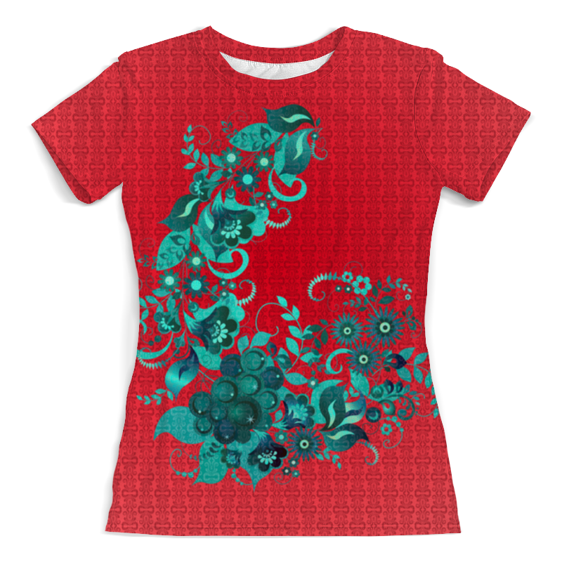 Printio Футболка с полной запечаткой (женская) Цветочный узор printio футболка с полной запечаткой женская готическая лилия на красном фоне