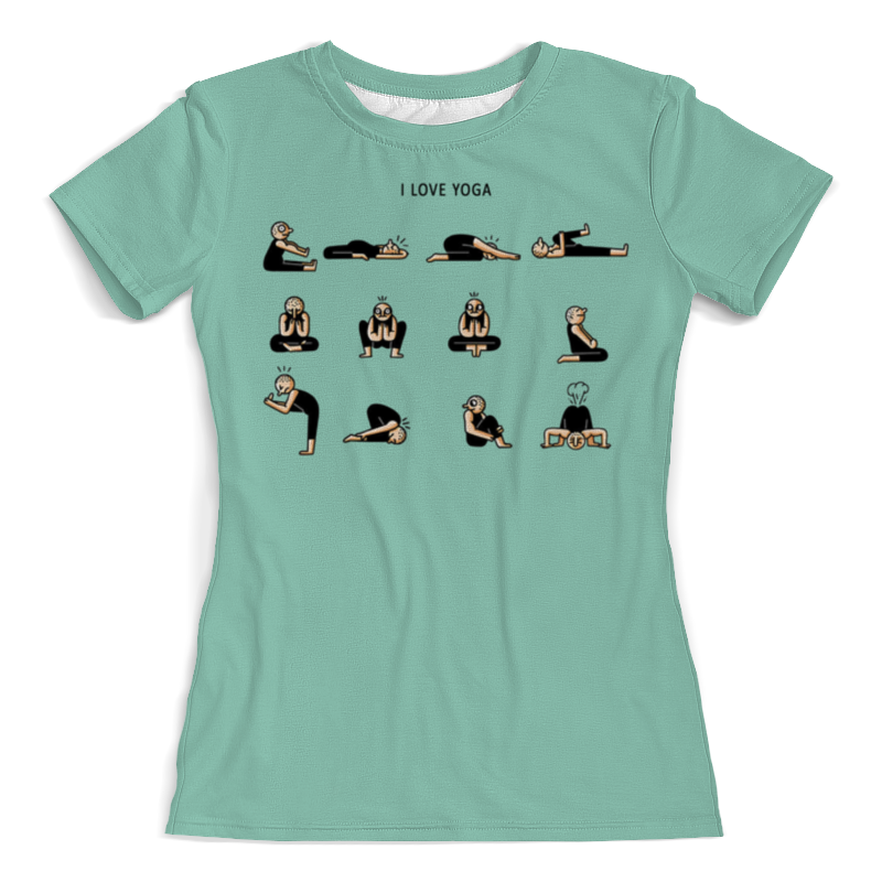 Printio Футболка с полной запечаткой (женская) I love yoga printio футболка с полной запечаткой женская i love gummy bears