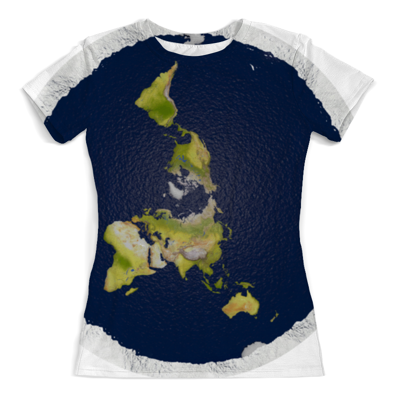 Printio Футболка с полной запечаткой (женская) плоская земля (женская, заливка) printio футболка с полной запечаткой женская земля с луны