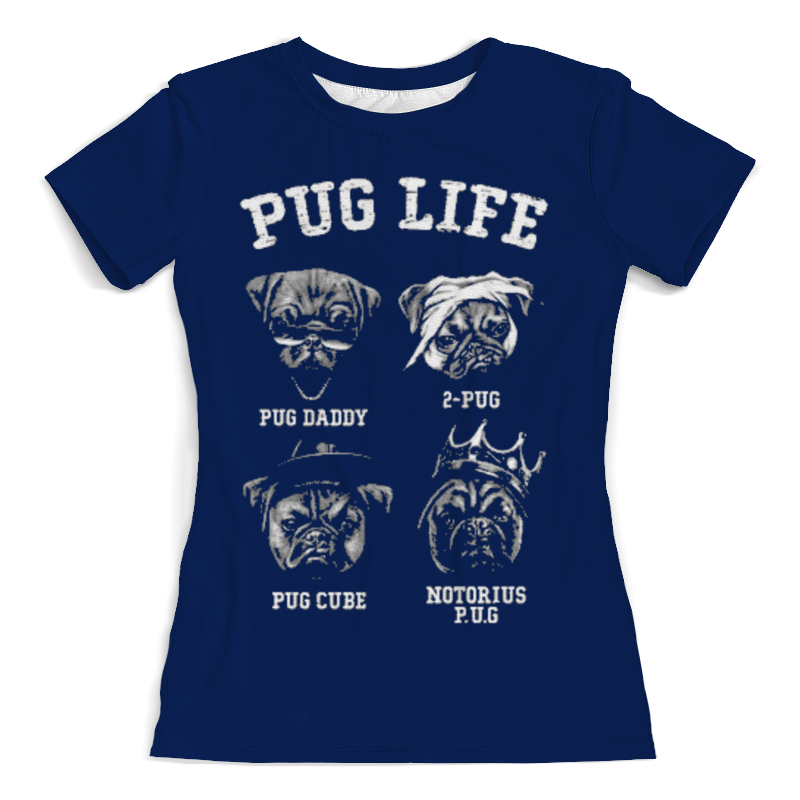 Printio Футболка с полной запечаткой (женская) Pug life