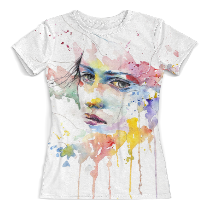 Printio Футболка с полной запечаткой (женская) Абстрактная акварель printio футболка с полной запечаткой женская портрет девушки бантик