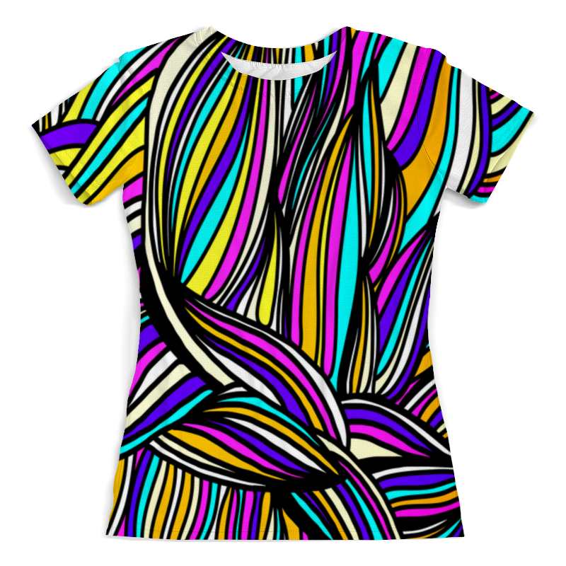 Printio Футболка с полной запечаткой (женская) Яркие полосы printio футболка с полной запечаткой для мальчиков яркие полосы