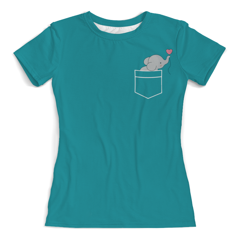 Printio Футболка с полной запечаткой (женская) Слоник в кармашке printio футболка с полной запечаткой женская слоник в кармашке