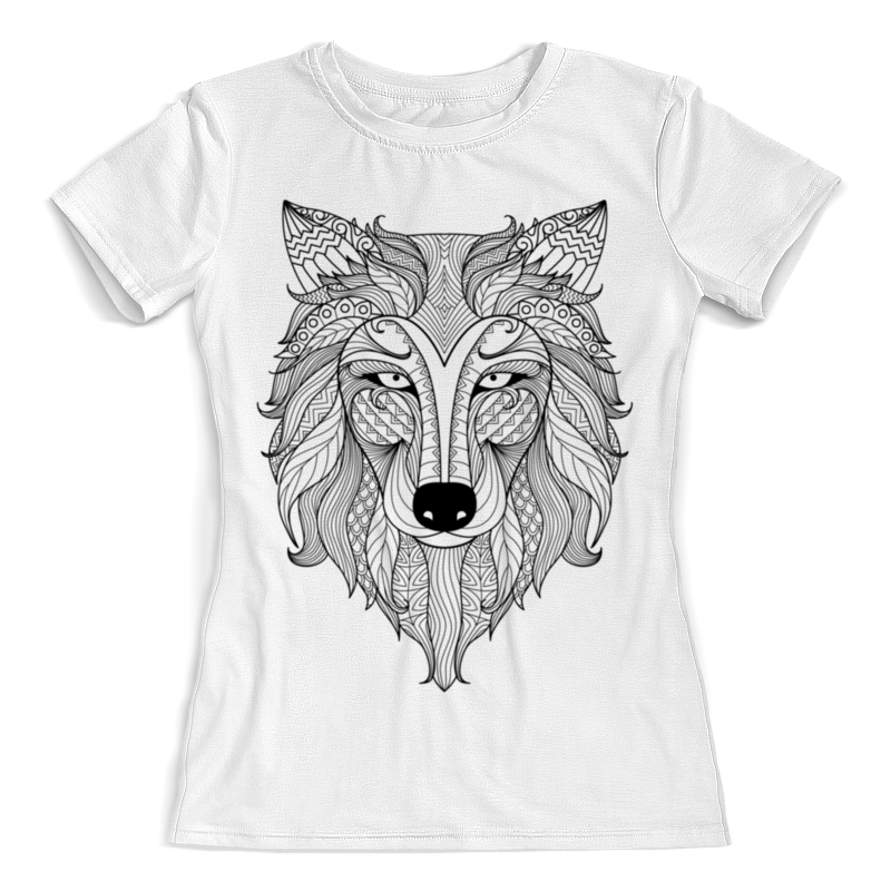 Printio Футболка с полной запечаткой (женская) Голова волка printio футболка с полной запечаткой женская мордочка волка