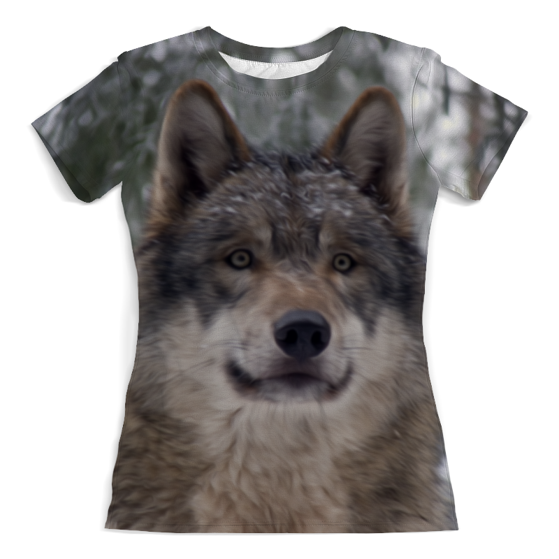 Printio Футболка с полной запечаткой (женская) Волк в лесу printio футболка с полной запечаткой женская страха нет волк славянские