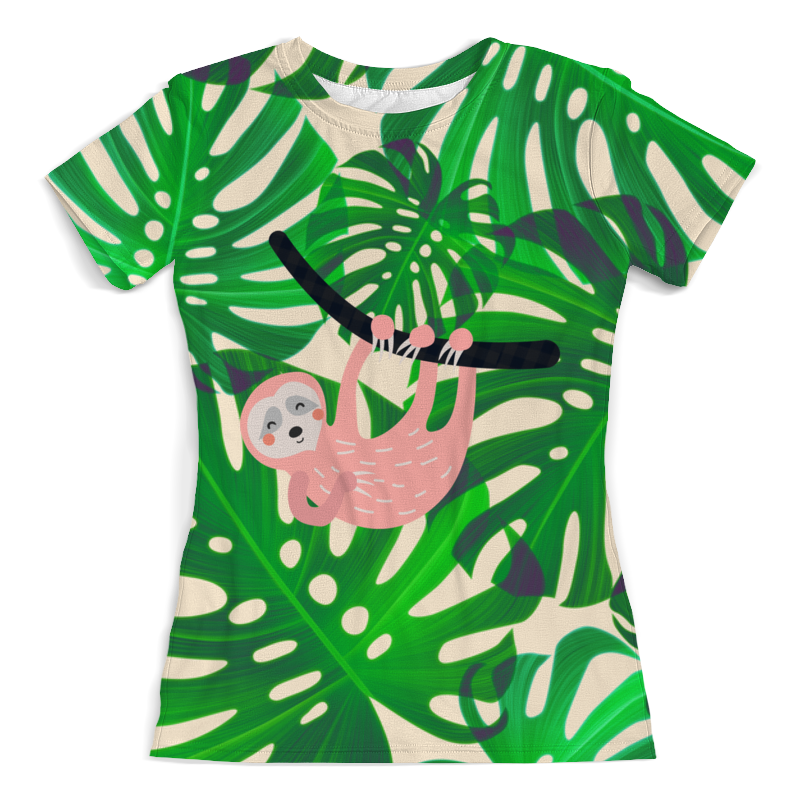 Printio Футболка с полной запечаткой (женская) Ленивец printio футболка с полной запечаткой женская ленивец