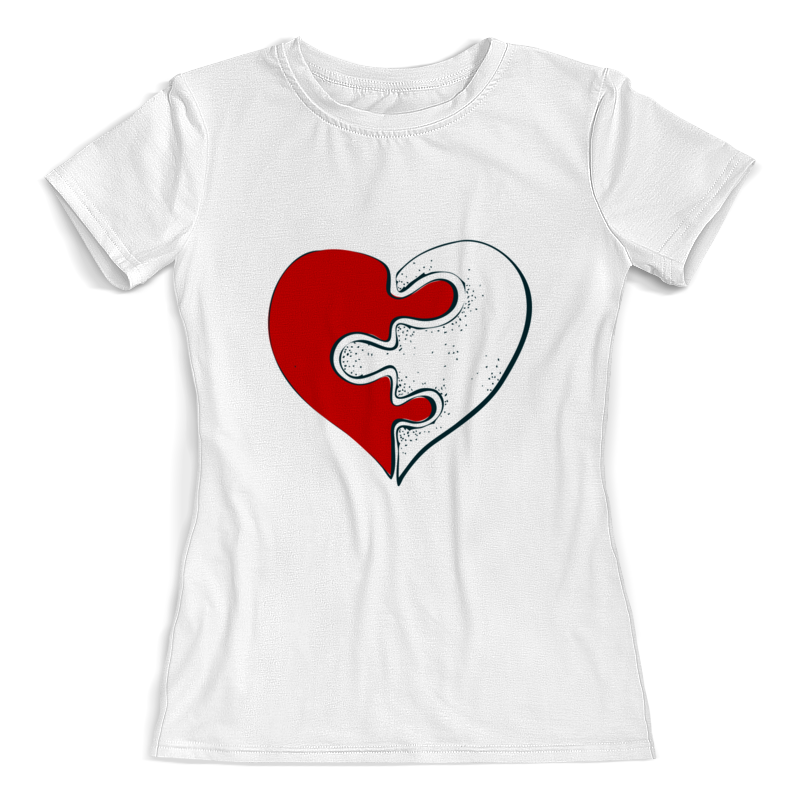 Printio Футболка с полной запечаткой (женская) Сердце printio футболка с полной запечаткой женская синее сердце
