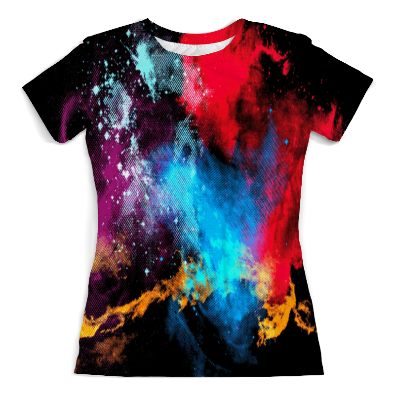 Printio Футболка с полной запечаткой (женская) Взрыв красок printio футболка с полной запечаткой для мальчиков взрыв красок