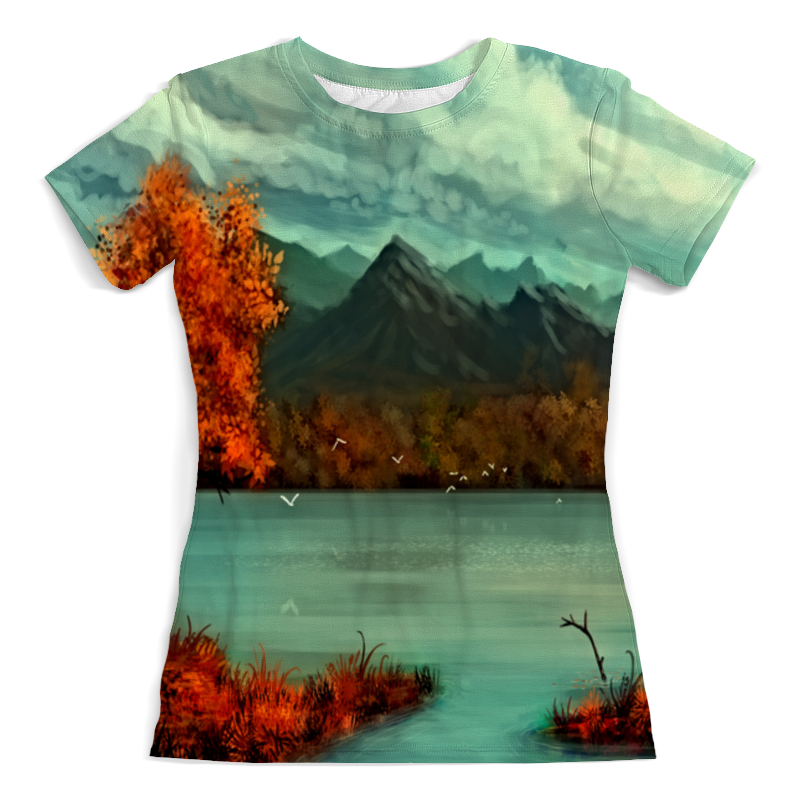 Printio Футболка с полной запечаткой (женская) Осень в горах printio футболка с полной запечаткой женская волк в горах