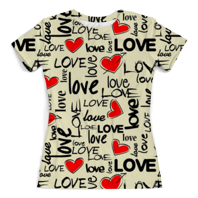 printio футболка с полной запечаткой женская любовь и мир Printio Футболка с полной запечаткой (женская) Любовь