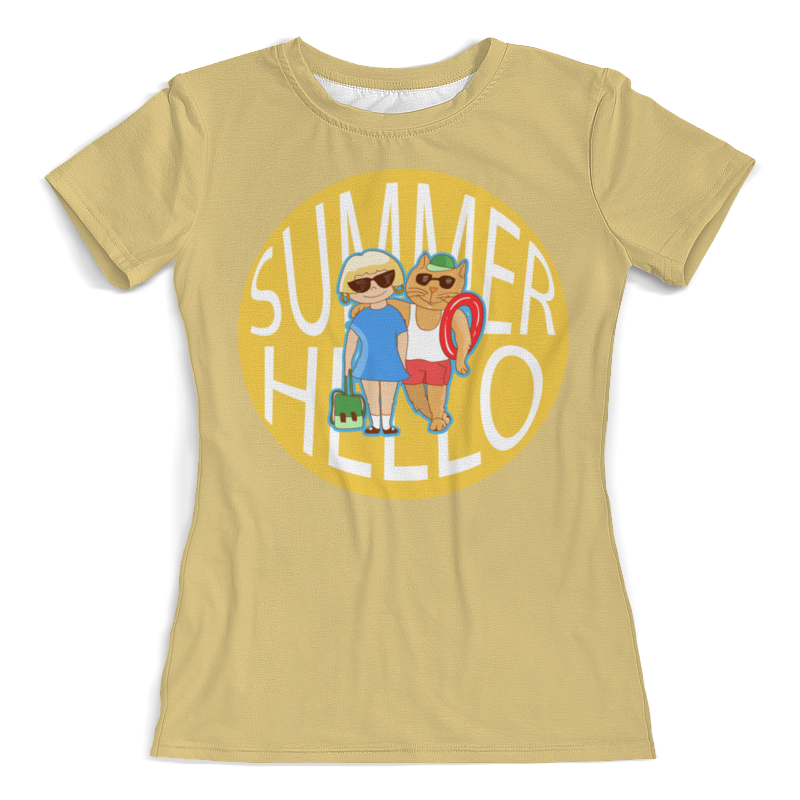 Printio Футболка с полной запечаткой (женская) Hello summer printio свитшот мужской с полной запечаткой hello summer