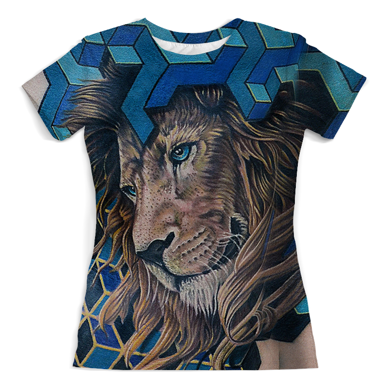 Printio Футболка с полной запечаткой (женская) Лев. живая природа printio футболка с полной запечаткой женская леопард живая природа