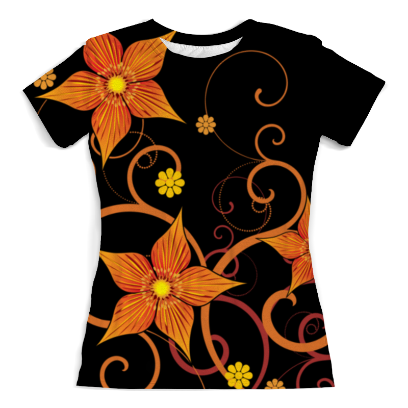 Printio Футболка с полной запечаткой (женская) Цветочная printio футболка с полной запечаткой женская оранжевые цветы